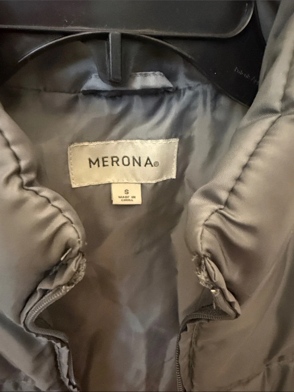 Merona Gray Quilted Puffer Vest